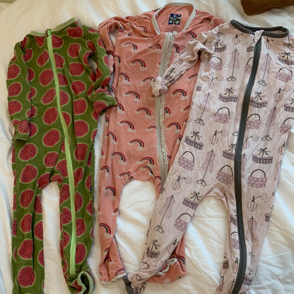 Girls bundle kickee pants (no footie) Sz 9-12 great for little walkers